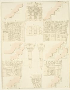 Details des College-Tors von Frederick Mackenzie