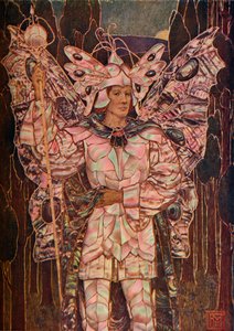 Tafel in Gesso und Perlmutt, um 1901