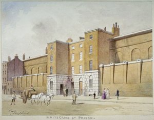 Ansicht des Whitecross Street Gefängnisses für Schuldner, London, ca. 1840 von Frederick Napoleon Shepherd