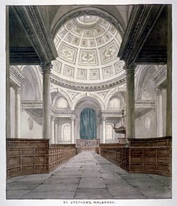 Kirche St. Stephen Walbrook, City of London, ca. 1840