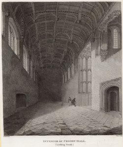 Innenraum von Crosby Hall, Blick nach Süden von Frederick Nash