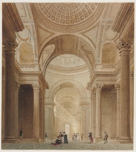 Innenansicht des Pantheon in Paris von Frederick Nash
