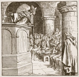 Dunstans letzte Predigt, Illustration aus 