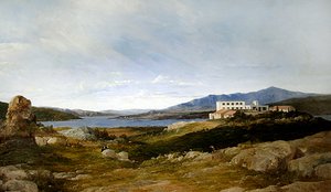 Ein Blick auf Garibaldis Villa in Caprera, Sardinien