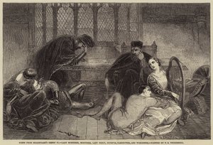 Szene aus Shakespeares Henry IV, Lady Mortimer, Mortimer, Lady Percy, Hotspur, Glendower und Worcester von Frederick Richard Pickersgill