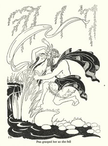 Pan ergriff sie, als sie fiel von Frederick Richardson