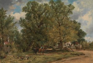 Landschaft mit Hütten