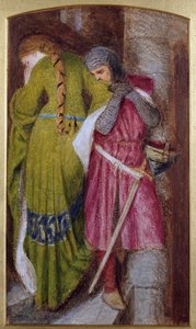 Begegnung auf der Turmtreppe, Helellil und Hildebrand, 1864 von Frederick William Burton