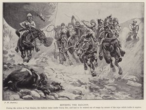 Den Ballon zurückziehen (Lithografie) von Frederick William Burton