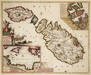 Karte von Malta, Gozo und Comino
