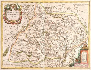 Karte von Mähren (Tschechische Republik) von Frederick de Wit