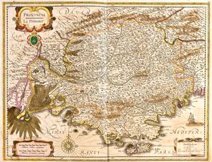 Karte der Provence (Frankreich) (Radierung) von Frederick de Wit