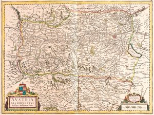 Karte des Erzherzogtums Österreich von Frederick de Wit