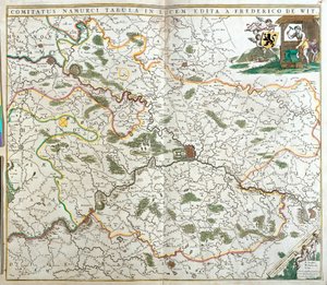 Karte der Grafschaft Namur (Belgien)
