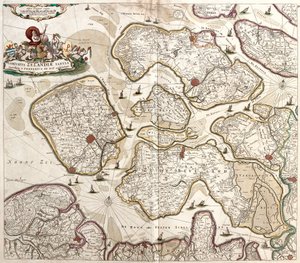 Karte der Grafschaft Zeeland (Niederlande) von Frederick de Wit