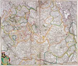 Karte des Herzogtums Brabant (Belgien, Niederlande)