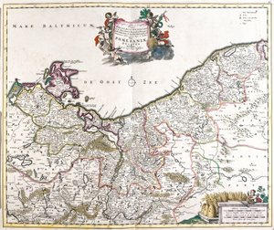 Karte des Herzogtums Pommern (Polen) (Radierung) von Frederick de Wit