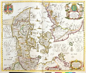 Karte des Königreichs Dänemark