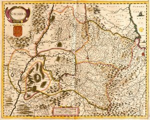 Karte des Königreichs Navarra (Frankreich) (Radierung)