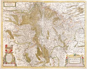 Karte der Landgrafschaft Hessen (Deutschland) von Frederick de Wit