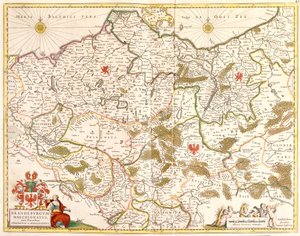 Karte der Markgrafschaft Brandenburg (Deutschland)
