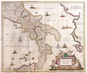 Karte des Königreichs Neapel (Italien) von Frederick de Wit