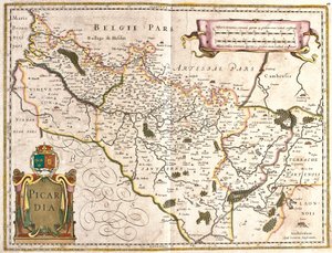 Karte der Provinz Picardie (Frankreich) (Radierung) von Frederick de Wit
