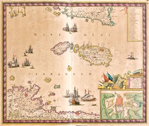 Karte der Insel Malta von Frederick de Wit