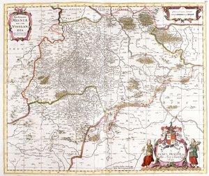 Karte der Markgrafschaft Meißen (Deutschland)
