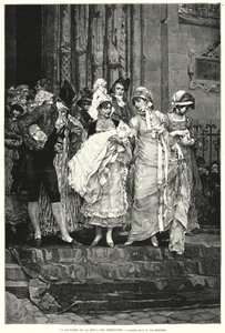 Taufe zur Zeit des Direktoriums, revolutionäres Frankreich von Frederik Hendrik (after) Kaemmerer