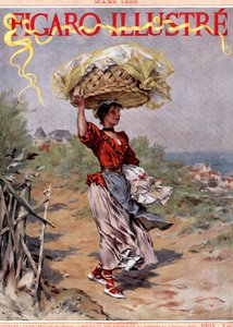 Waschfrau 1895 - tragend