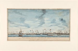 Ansicht der Stadt Paramaribo von Frederik Jägerschiöld (signed by artist)