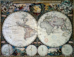 Planisphäre von Frederic de Witt