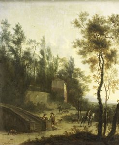 Italienische Landschaft mit Jägern