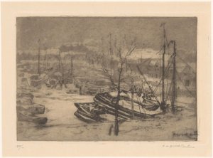Kleiner Hafen von Frederika Henriëtte Broeksmit (signed by artist)
