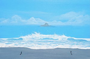 Wellen am Blauen Strand