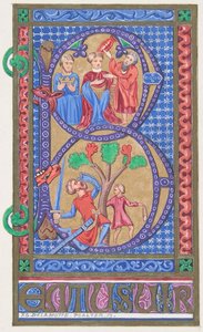 Illuminierte Initiale B, 1830-62