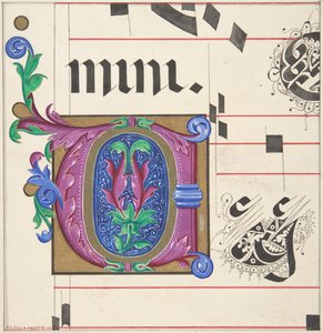 Illuminierte Initiale aus Hymnal, 1830-62