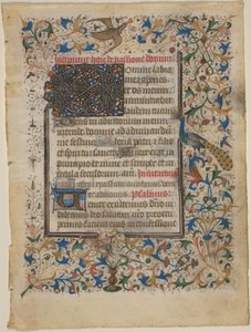 Manuskriptblatt aus einem Stundenbuch (incip. Passionis) von French 14th Century