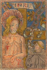 Der Schmerzensmann mit einem Franziskaner von French 15th Century