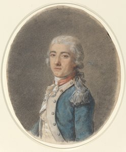 Porträt eines Mannes in Militäruniform von French 18th Century