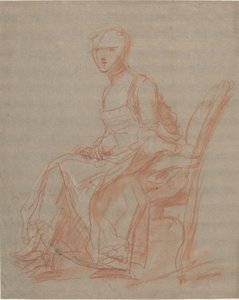 Sitzende Frau