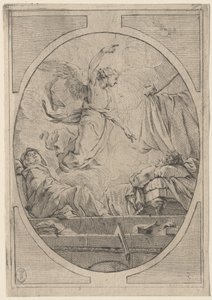 Der Traum des Heiligen Josef von French 18th Century after Pierre Hubert Subleyras