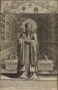 Porträt des chinesischen Denkers und Sozialphilosophen Konfuzius, 551 v. Chr. - 479 v. Chr. von French Master