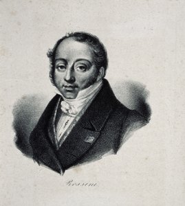 Porträt des Komponisten Gioachino Antonio Rossini 1792-1868