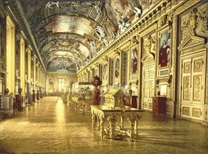 Eine Galerie im Louvre, Paris von French Photographer