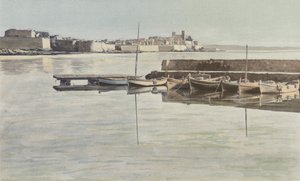 Antibes, Stadtmauern und altes Schloss, Ansicht vom Hafen von French Photographer