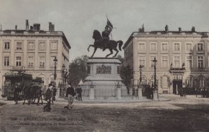Brüssel, Place Royale, Statue von Godefroid de Bouillon von French Photographer