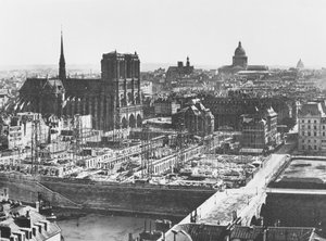 Bau des Hôtel-Dieu, Paris, 1867