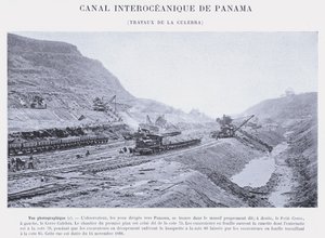 Panamakanal, Arbeiten an der Culebra von French Photographer